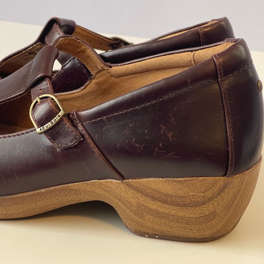 4EurSole 4Ever Mary Jane Mahogany Comfort T Strap Shoe 7M - Picture 14 of 16